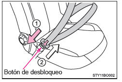 Toyota Aygo. Abrochar y desabrochar el cinturón de seguridad