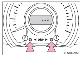 Toyota Aygo. Control de la luz del conjunto de instrumentos