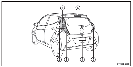 Toyota Aygo. Parte trasera