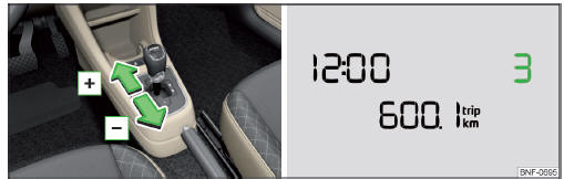 Volvo C30. Palanca selectora: Cambio manual/Pantalla de visualización: