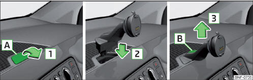 Volvo C30. Instalar/desinstalar la base del equipo