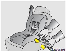 Montaje del sistema de sujeción para niños mediante la banda abdominal/del hombro