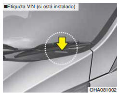 Número de identificación del vehículo (VIN) 