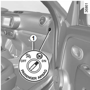 Renault Twingo. Activado de los airbags del pasajero delantero