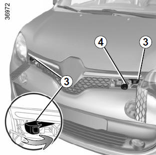 Renault Twingo. Desbloqueo de seguridad del capot
