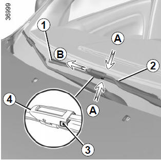 Renault Twingo. Sustitución de las escobillas del limpiaparabrisas