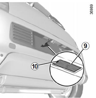 Renault Twingo. Iluminadores de la placa de matrícula