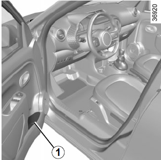 Renault Twingo. Guardaobjetos de puertas delanteras