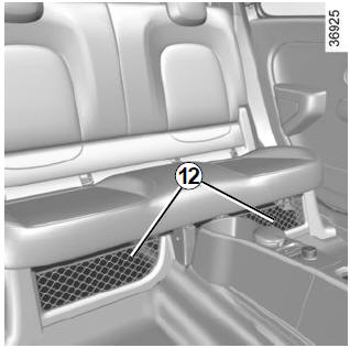 Renault Twingo. Portaobjetos bajo la banqueta trasera