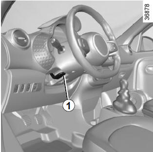 Renault Twingo. Reglaje de la altura del volante